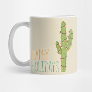 Happy Holidays Cactus Mug